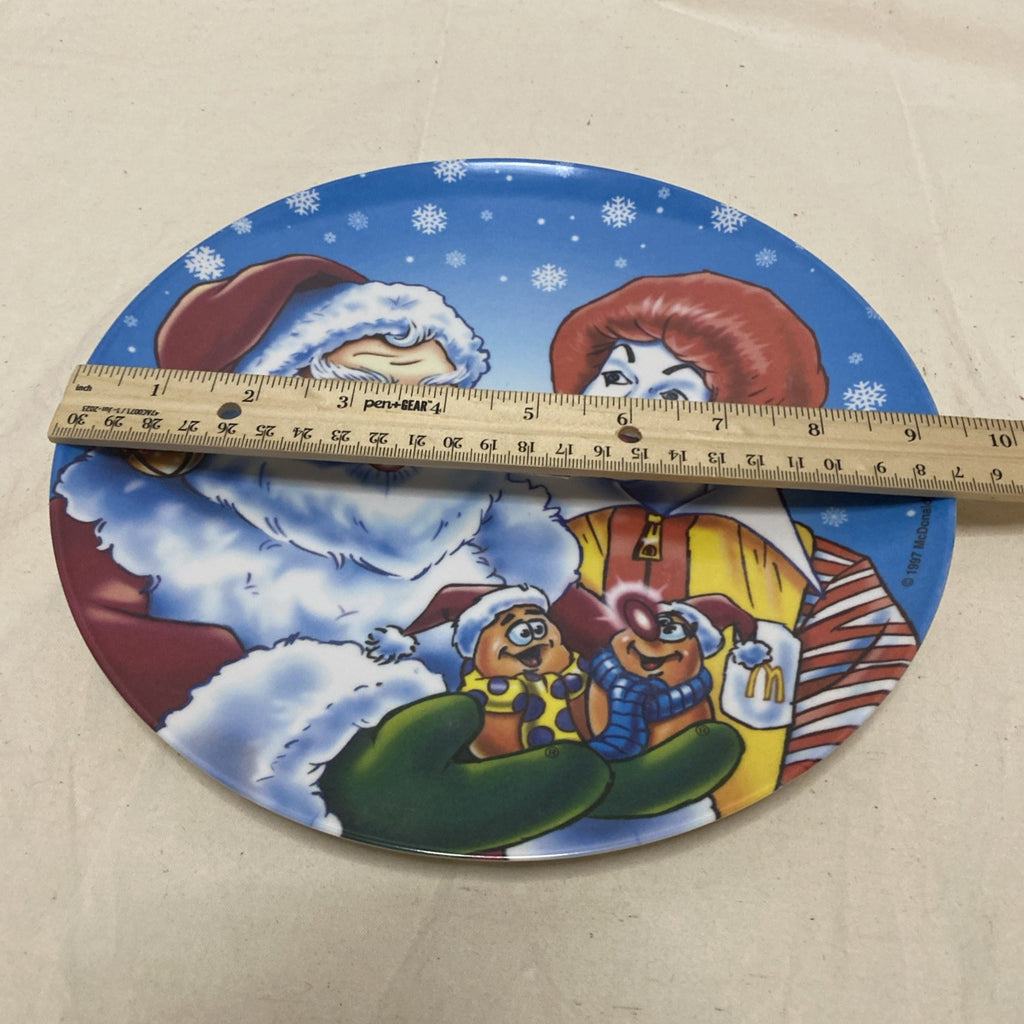 Vintage 1997 McDonalds Christmas Plate Ronald & Santa McNuggets