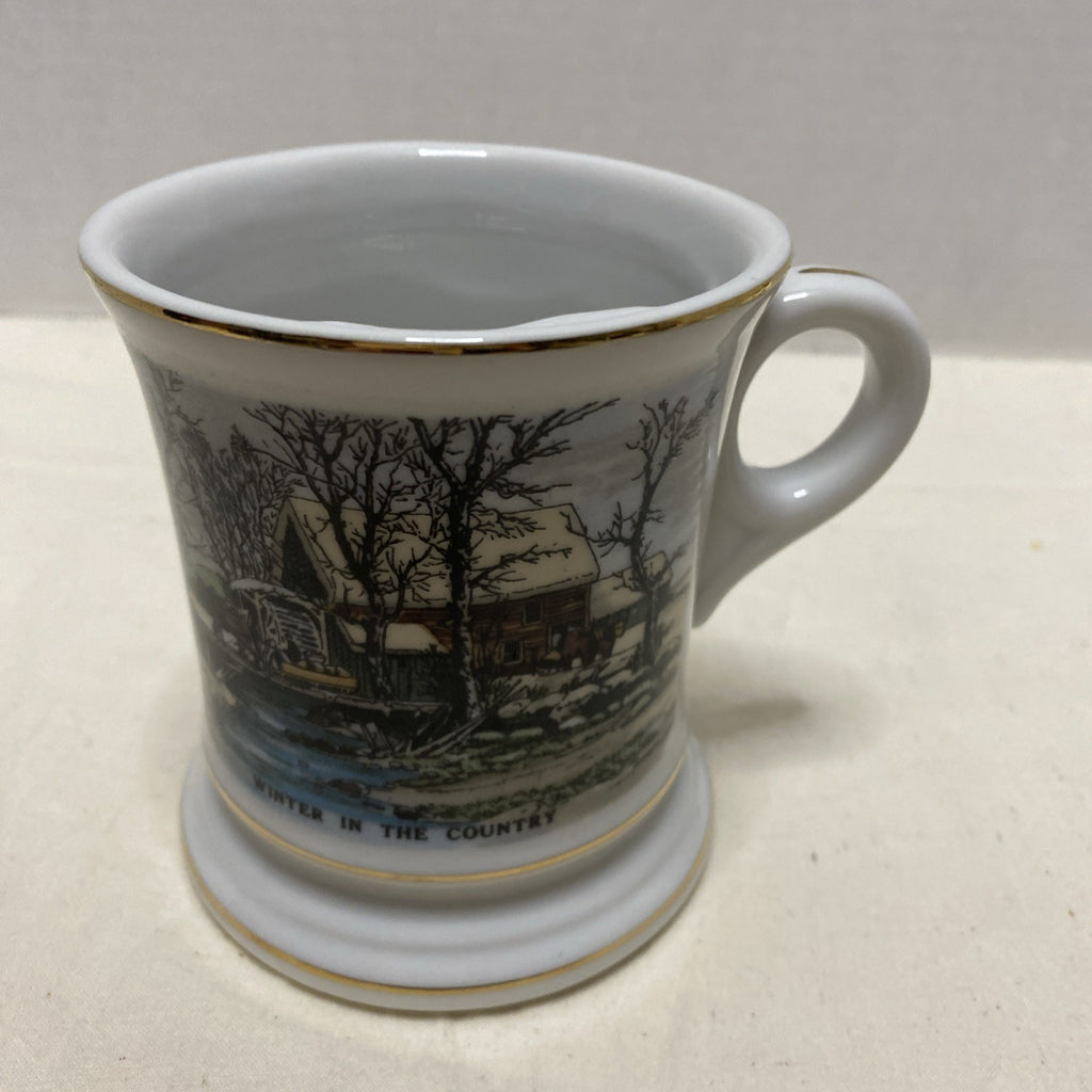 Currier And Ives Mustache Mug Winter In The Country Mustache Mug