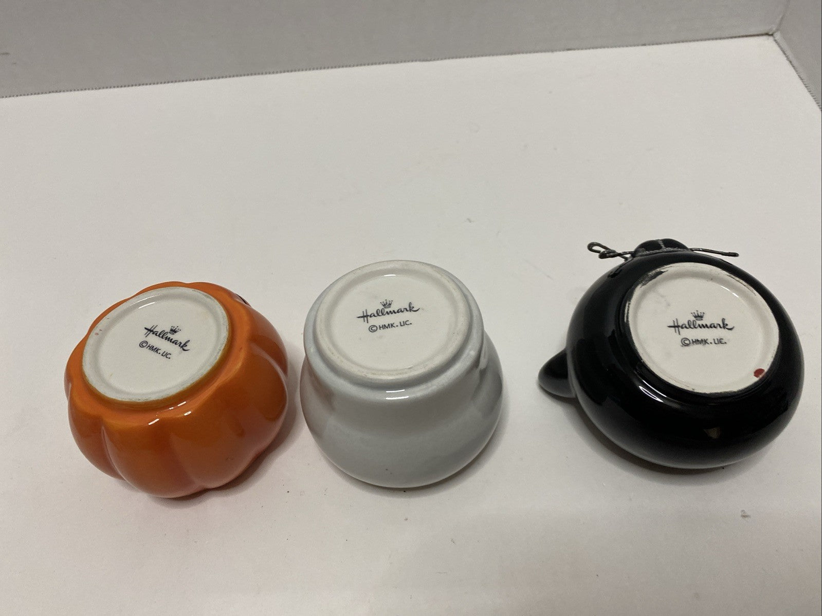 Hallmark Halloween Tea Lights Votive Jack O Lantern Skull Black Cat Candle Holde
