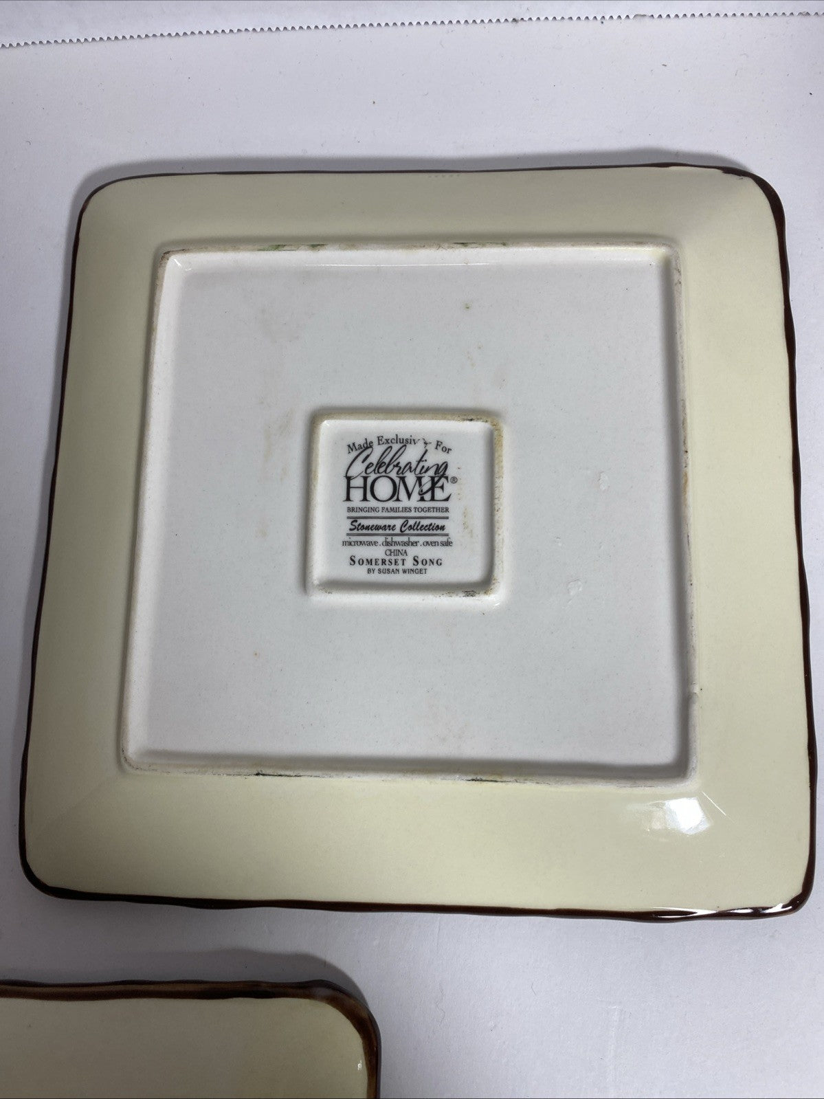 Somerset Song by Susan Winget Collectible Stoneware Bird Salad Plates lot of 3