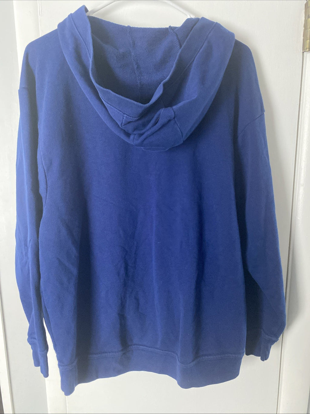 Nike Hoodie Sweatshirt V Neck Pullover Blue Embroidered Logo Extra Small