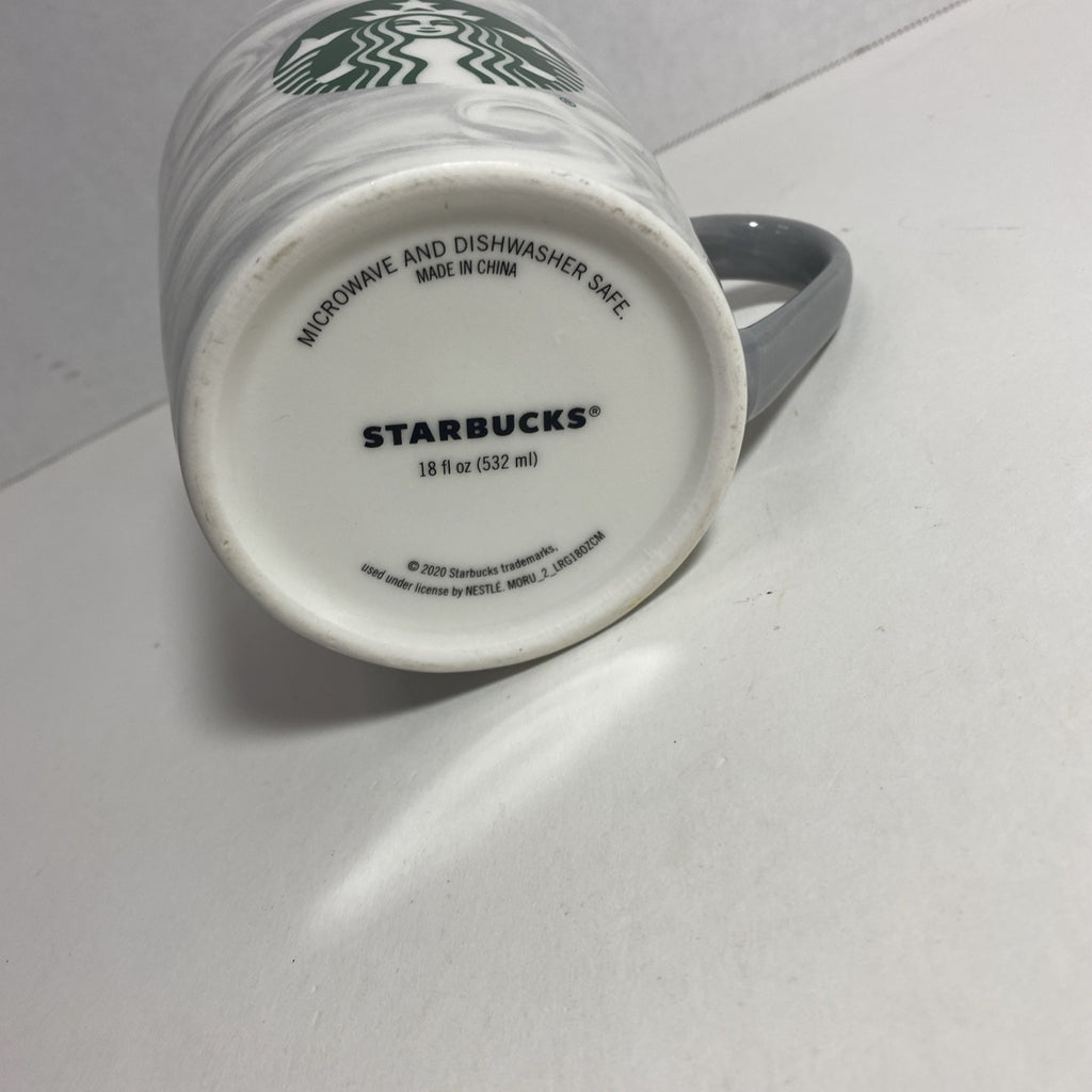 Starbucks 2020 Coffee Tea Hot Chocolate Cup/Mug Gray Swirl Marble 18 oz F