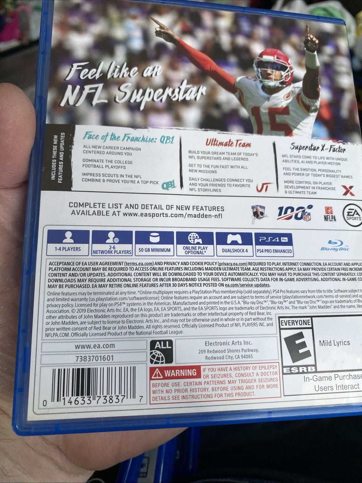 Madden NFL 20 Standard Edition Sony PlayStation 4 2019 Complete Tested