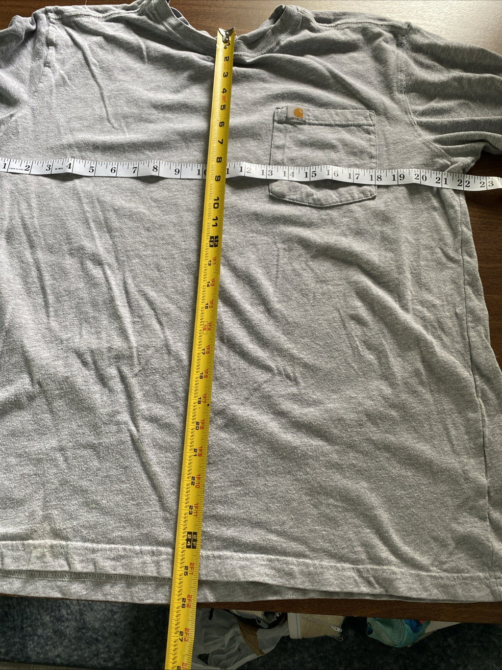 Carhartt Force Relaxed Fit Gray Pocket T Shirt Mens Size L Short Sleeve