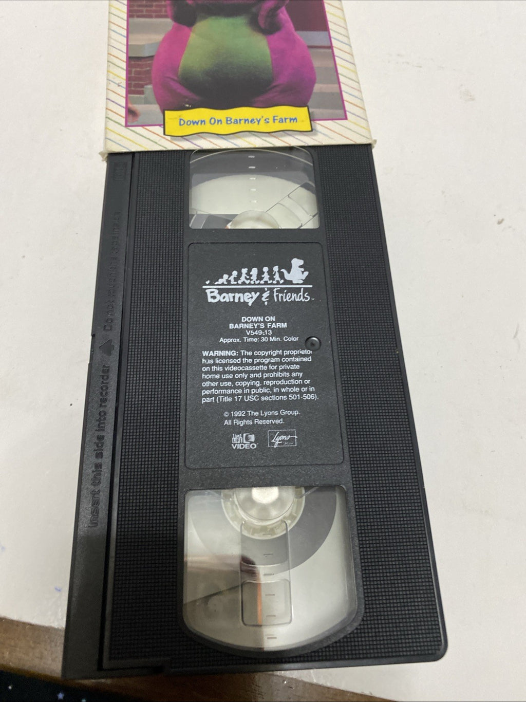 Vintage 1992 Barney & Friends VHS Down On Barney's Farm