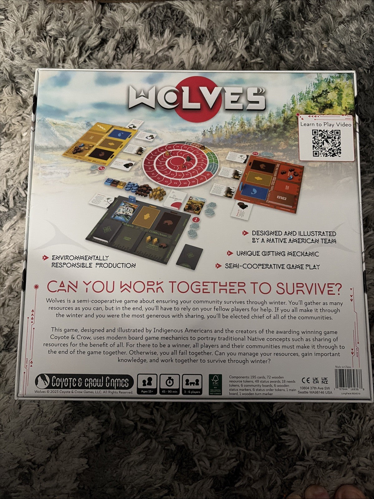 Wolves, Coyote & Crow LLC, Connor Alexander, Strategy Board Game