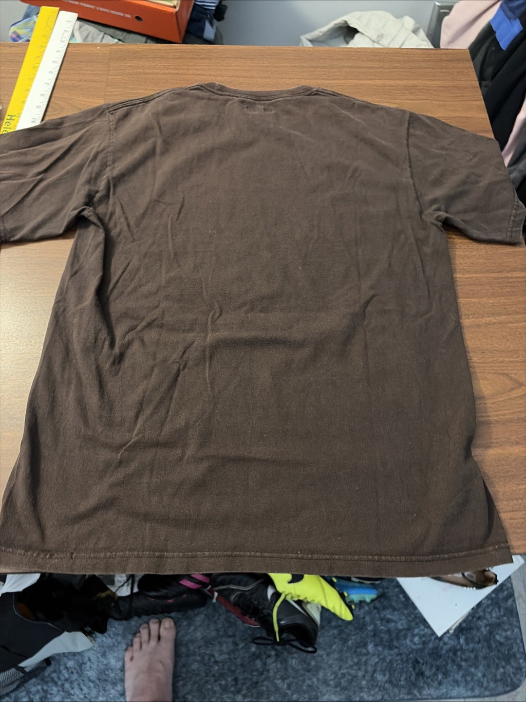 Vintage Men’s Medium Cleveland Browns Brown & Orange Cotton T-Shirt w/ Helmet