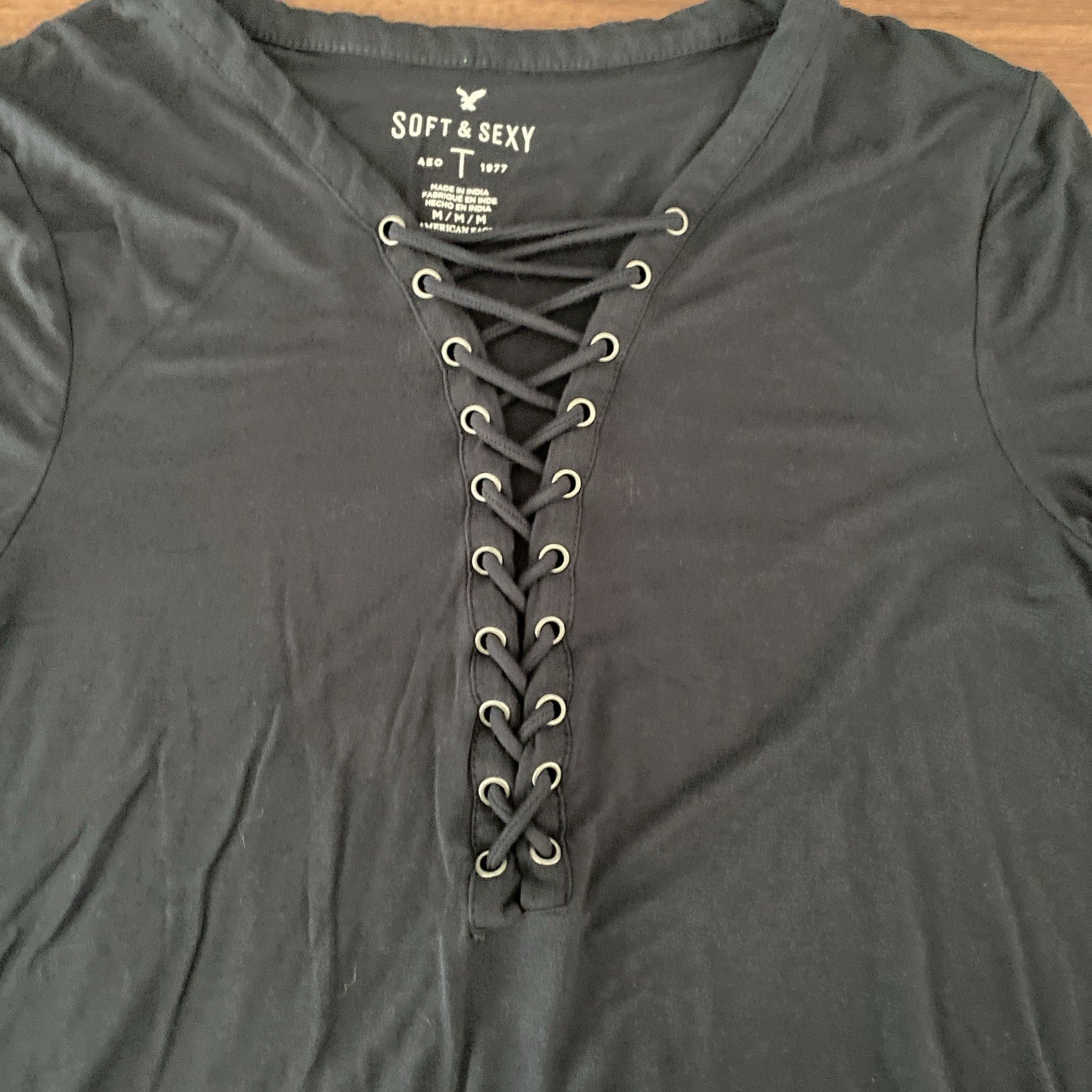 Soft and sexy women’s medium longsleeve Shirt  black