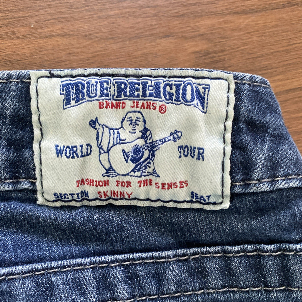 Woman’s Sz 27 True Religion SKINNY Jeans Denim Blue