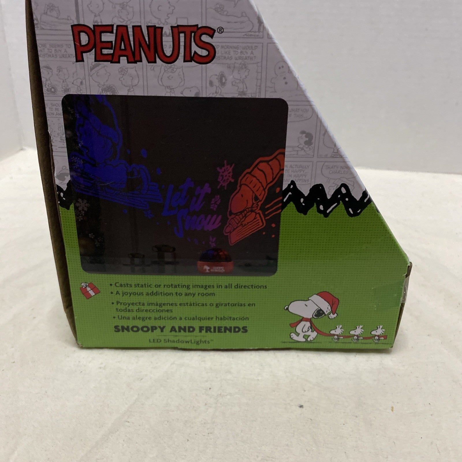 Peanuts Snoopy LED Shadow Lights Christmas Rotating Light Show New