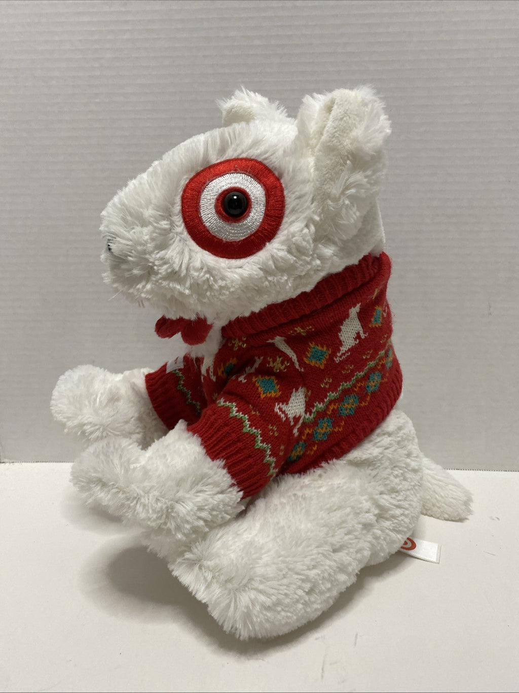Target Bullseye Dog Holiday Winter Christmas Sweater Plush Stuffed Animal 2012