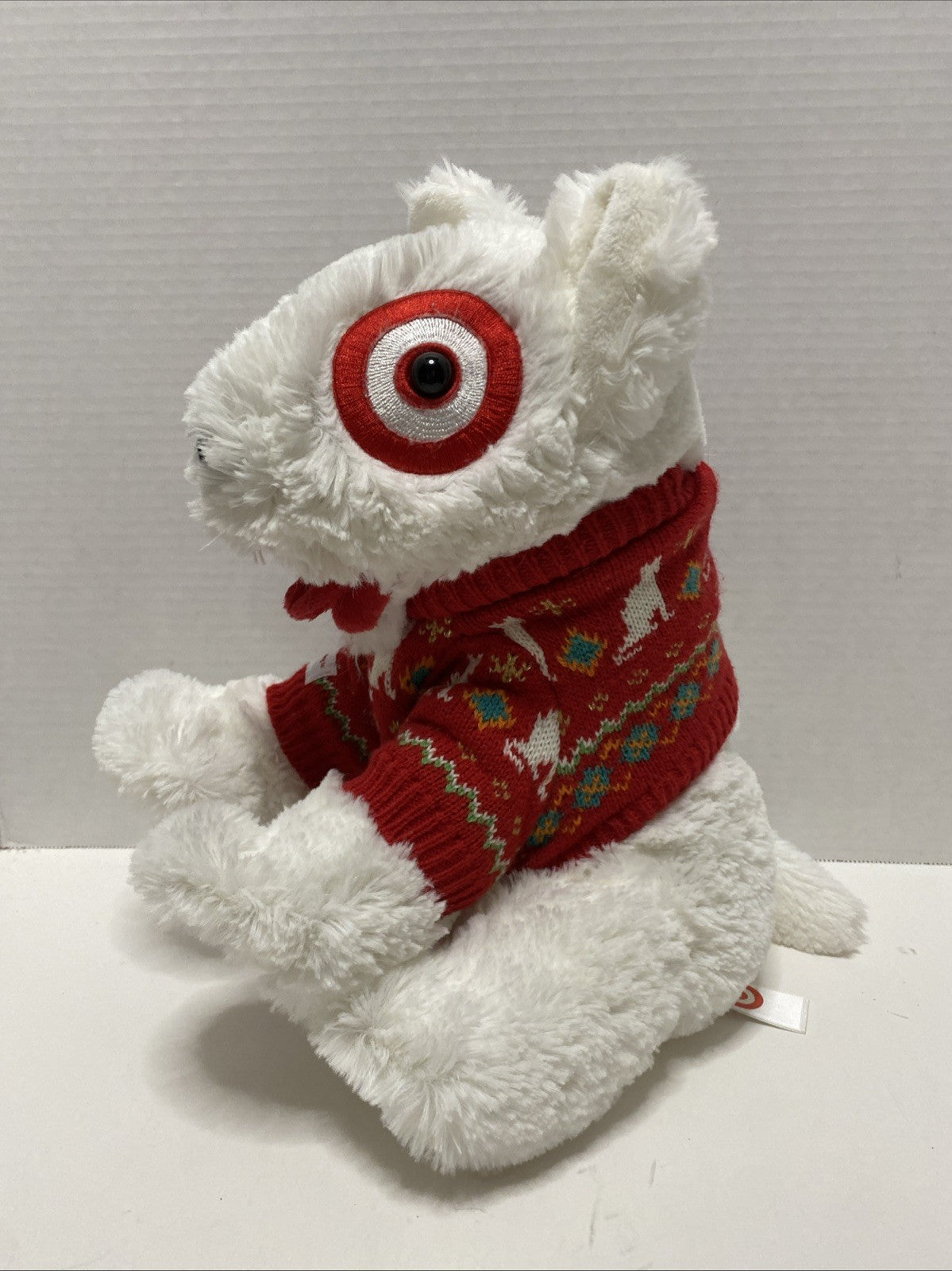 Target Bullseye Dog Holiday Winter Christmas Sweater Plush Stuffed Animal 2012
