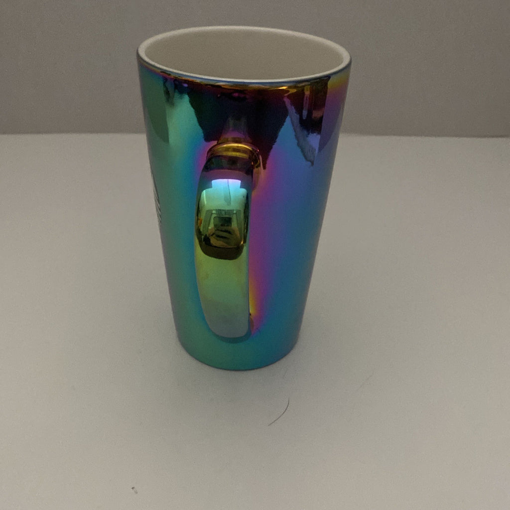 Starbucks 2022 Tall Holographic Iridescent Mug Green Mermaid Logo Coffee Cup