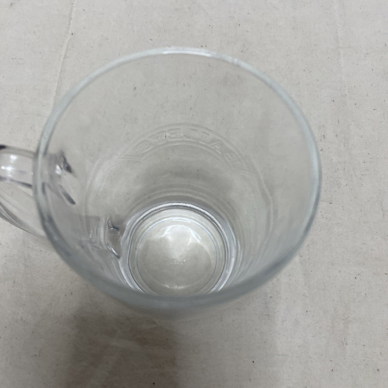 Bailey's Irish Cream Clear Glass Mug 10 Oz Embossed Lettering
