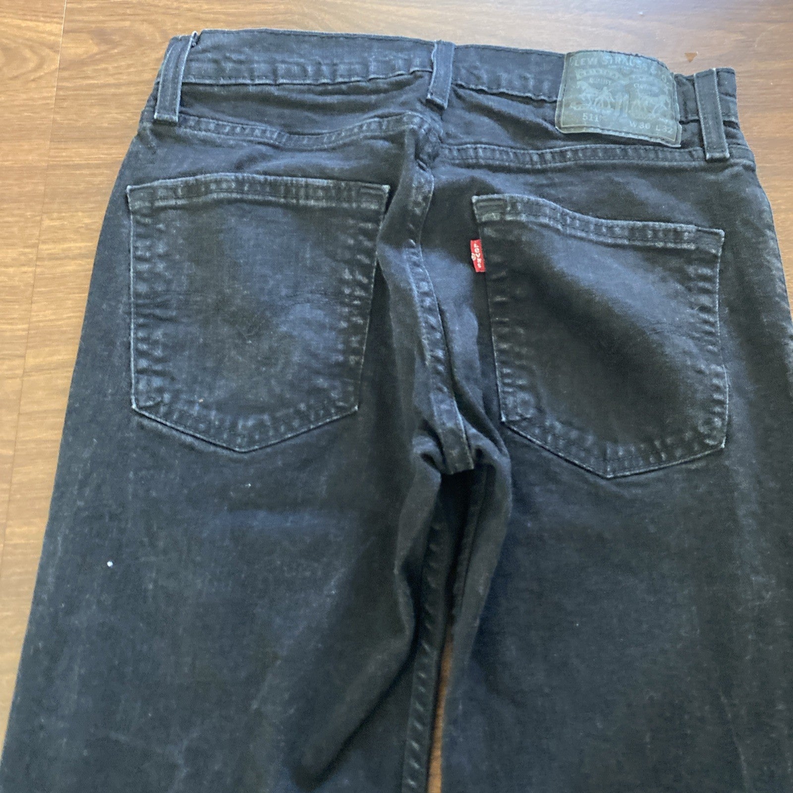 Levis 511 Jeans Mens 32 X 30 Slim Fit Blue Denim Medium Dark Wash Free Shipping