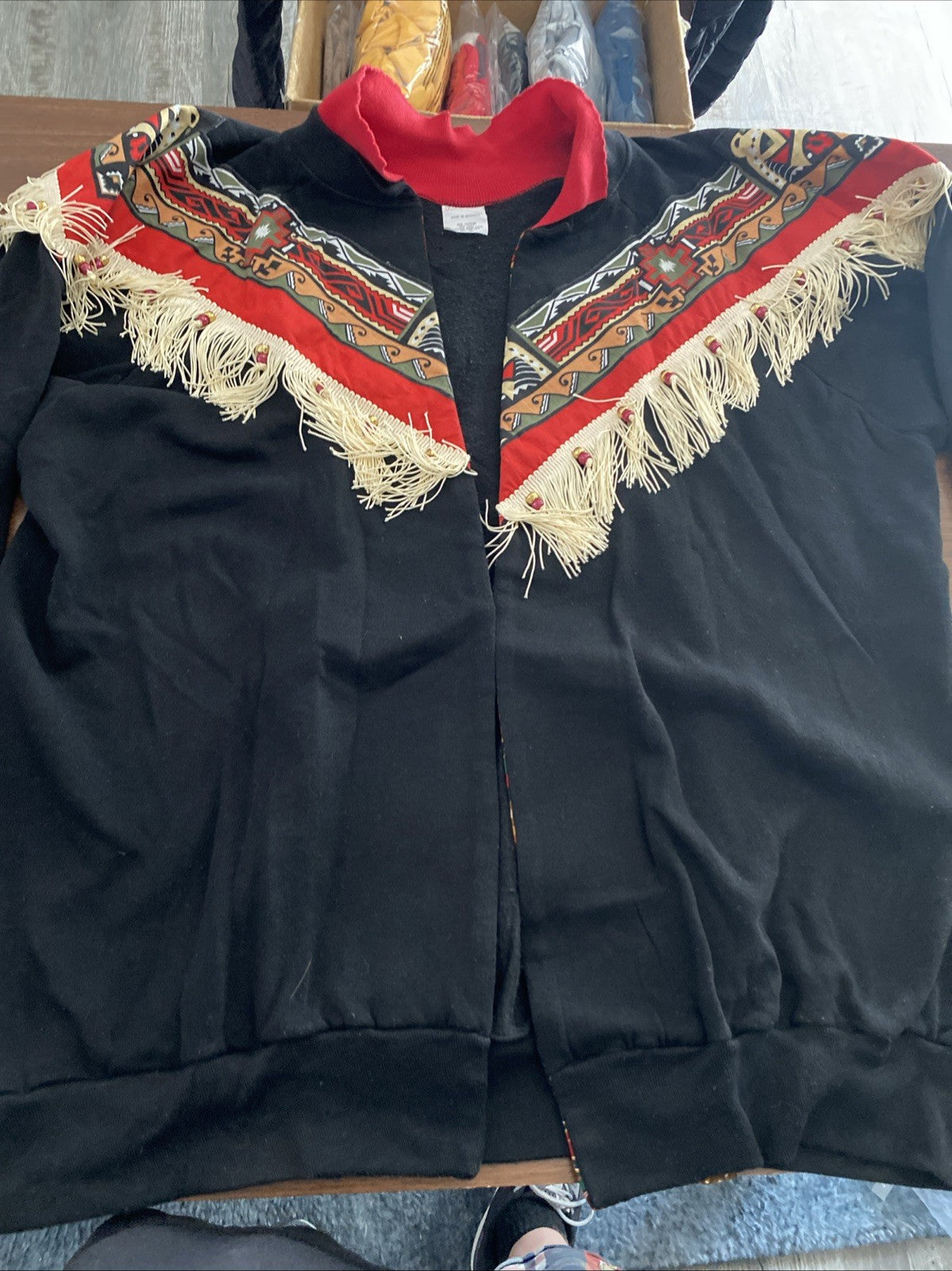 Frankly country Native American custom sweat jacket long sleeve 2XL