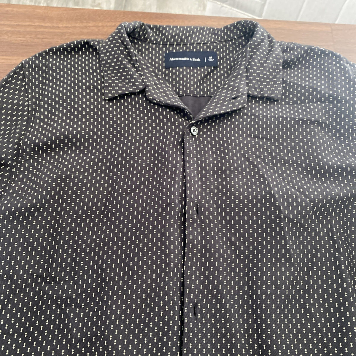 Abercrombie and Fitch women’s long sleeve medium button up shirt black