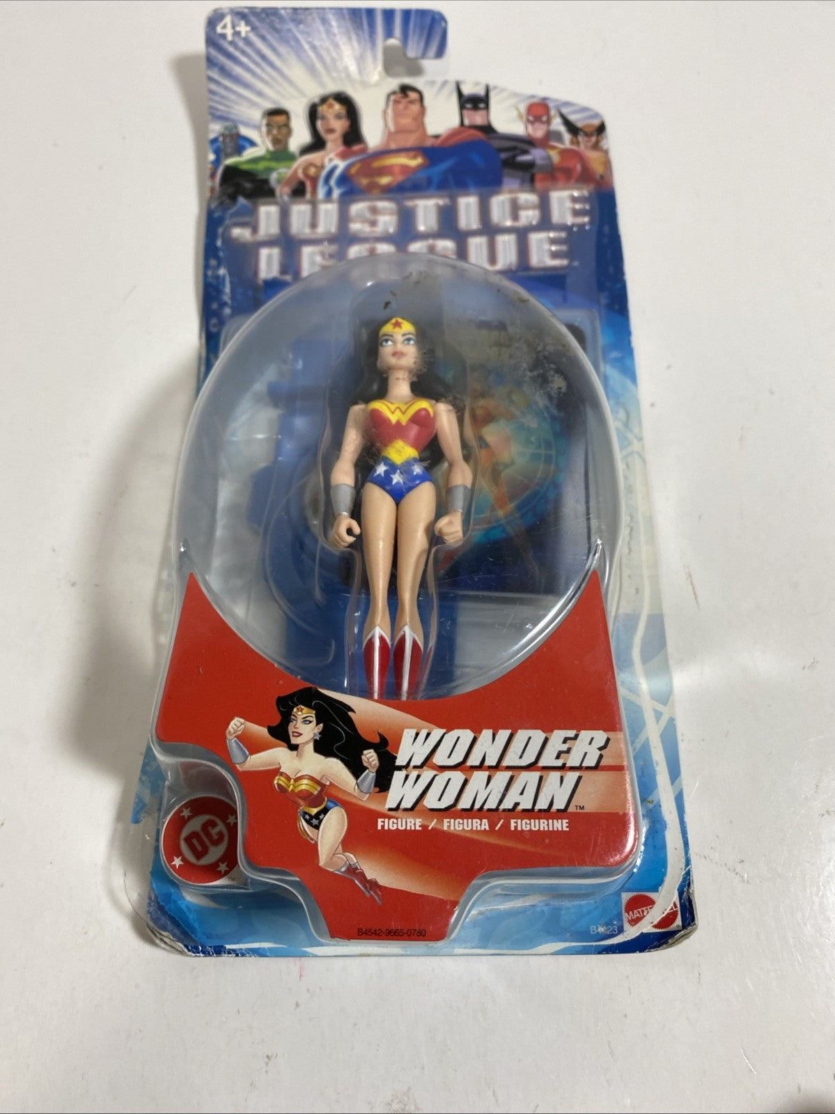 Justice League Animated Wonder Woman 4.5" Action Figure with stand - 2003 Mattel