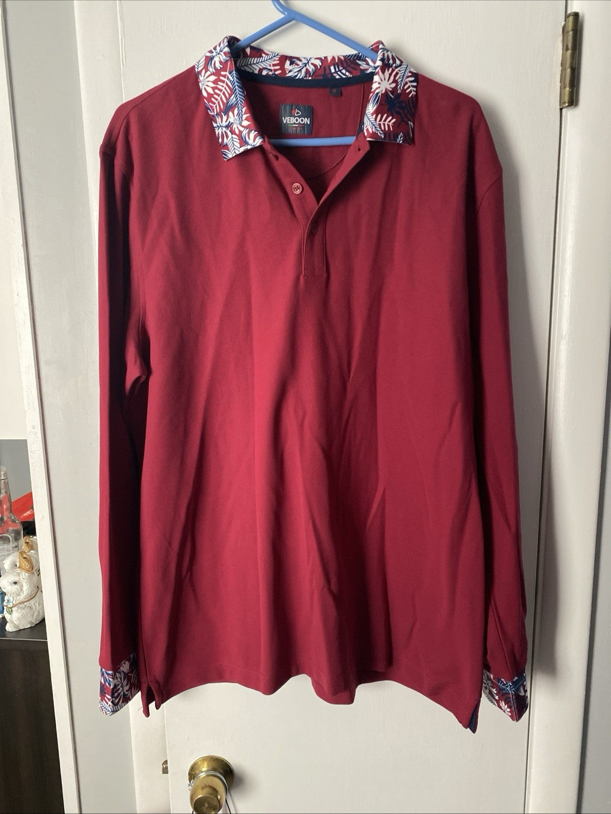 Veboon Women’s extra large long sleeve collared polo pullover shirt