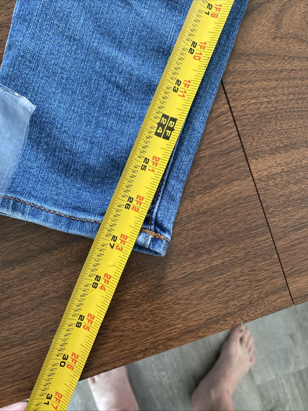 Old Navy womens super skinny ankle jeans size 6 TALL stretch blue med wash