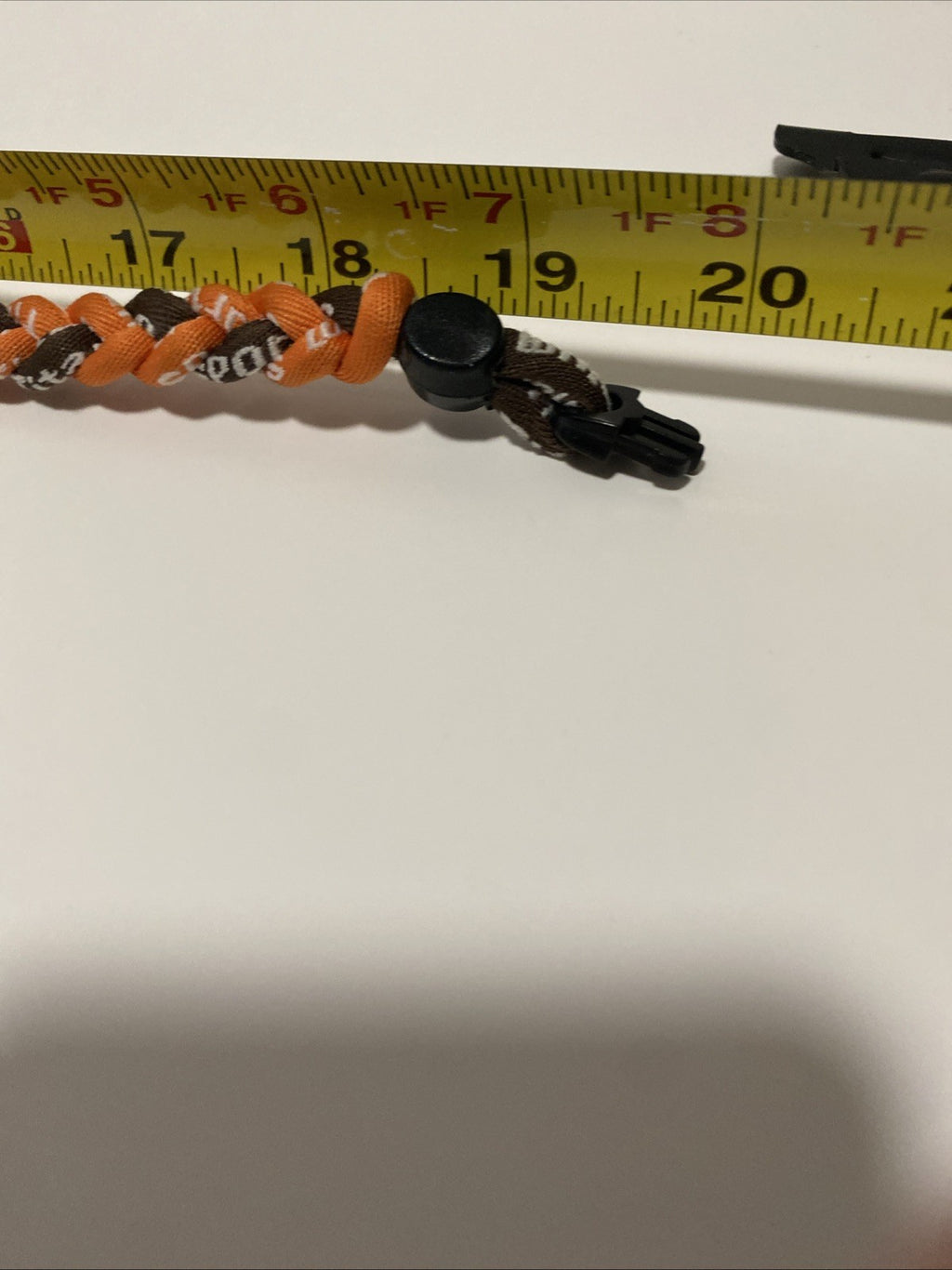 Unisex sports choker necklace orange and brown 20 inches long