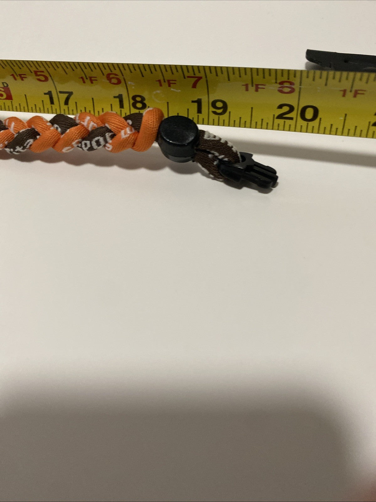Unisex sports choker necklace orange and brown 20 inches long