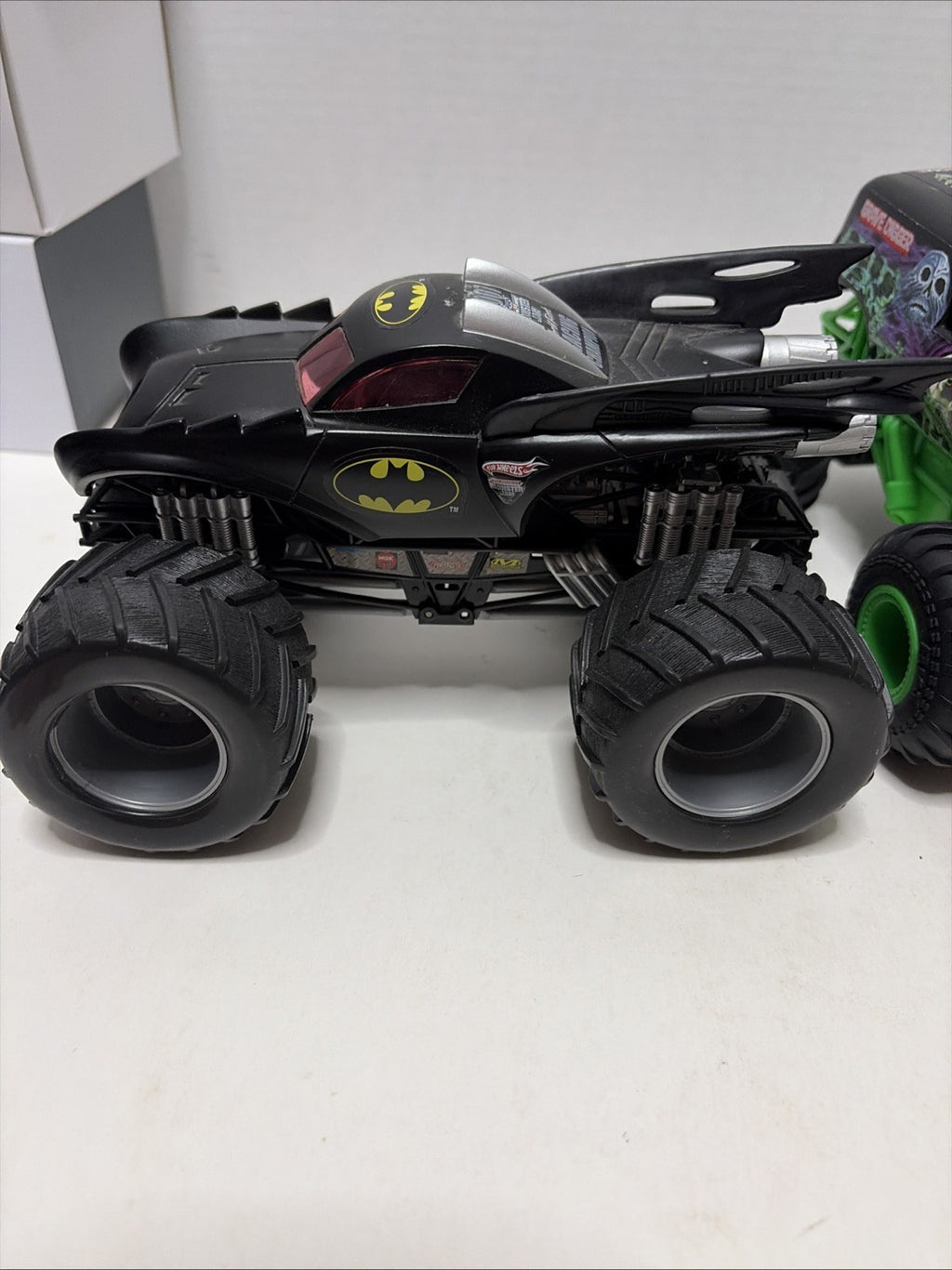 Hot Wheels Monster Jam Trucks Lot Of 2. 4”x7”. See Pic Batman And Grave Digger