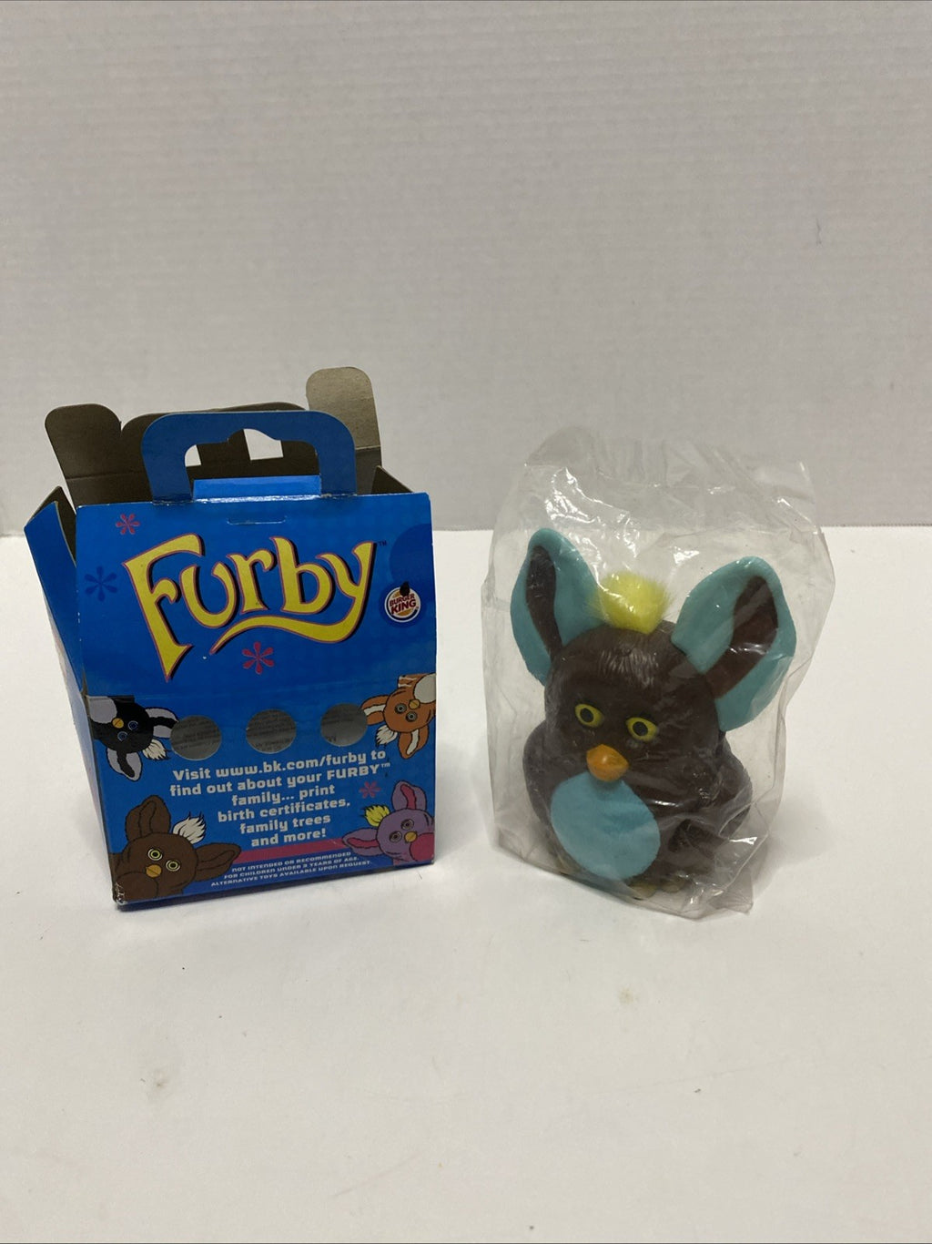 Vintage Furby Burger King Hasbro 2005 New In Box Sealed Blue Aqua Teal Yellow