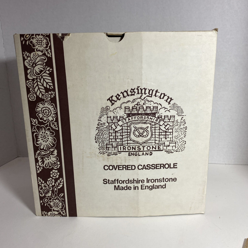 KENSINGTON STAFFORDSHIRE ENGLAND IRONSTONE CANTERBURY COVERED CASSEROLE