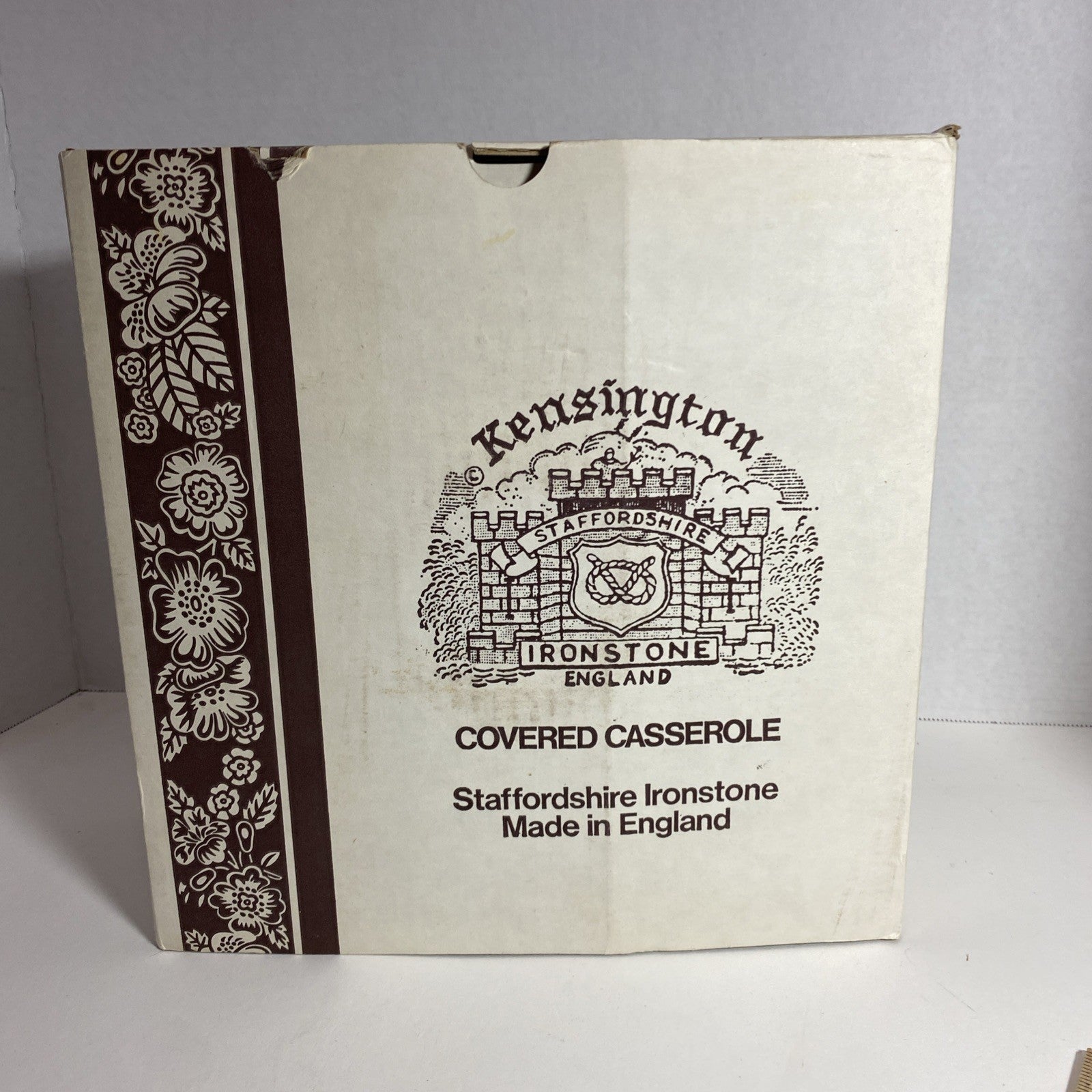 KENSINGTON STAFFORDSHIRE ENGLAND IRONSTONE CANTERBURY COVERED CASSEROLE