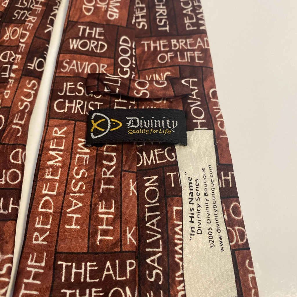 Divinity Series 2005 Christian Silk  Necktie “In His Name” Men’s Tie