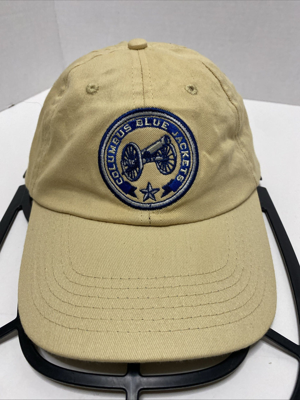 Columbus Blue Jackets Hat Cap ~ CBJ Cannon Embroidery Brass Buckle Never Worn
