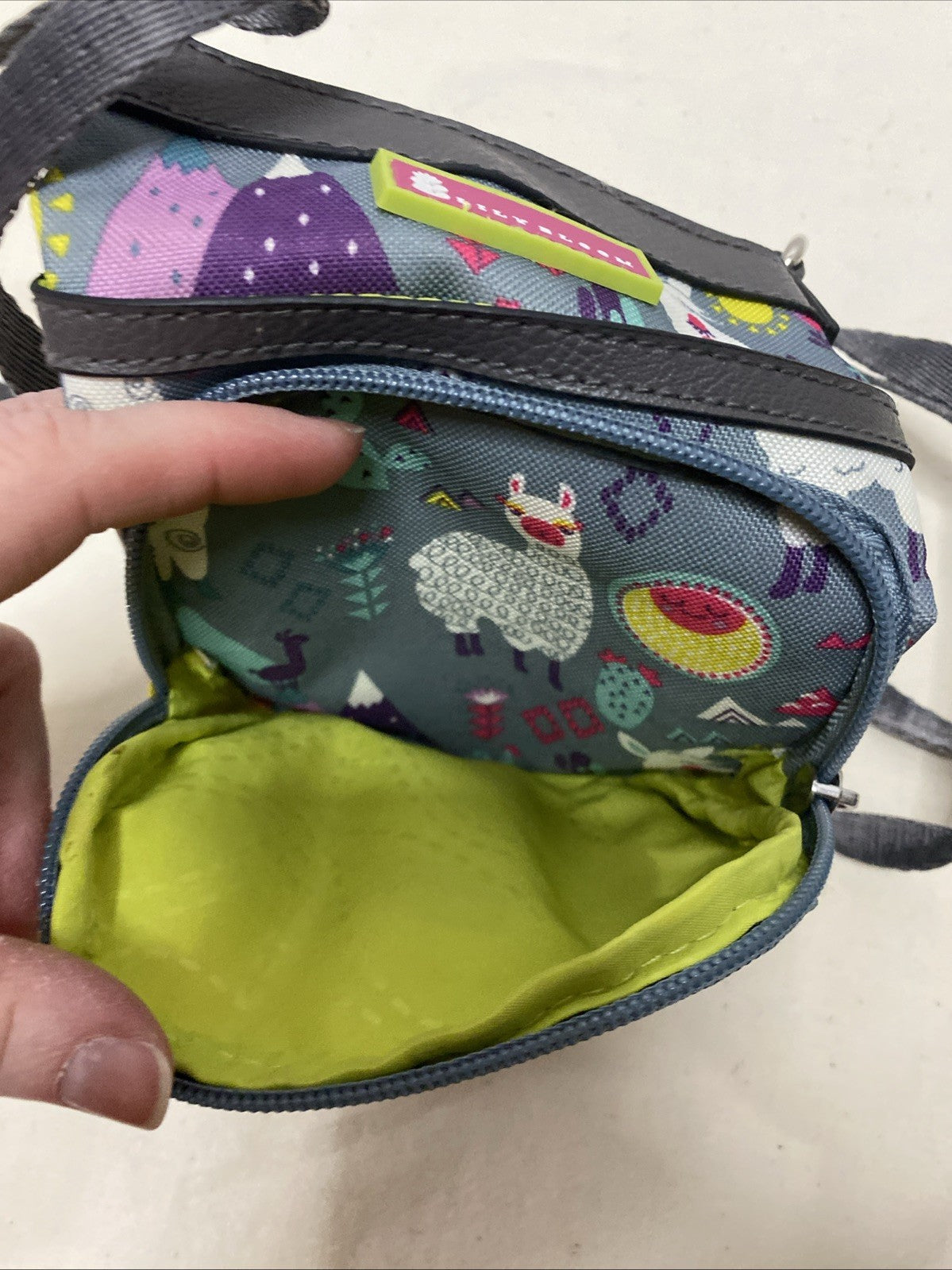 Lilly Bloom crossbody Llama mama￼ purse/  bag 7.5“ x 5.5“, Adjustable strap