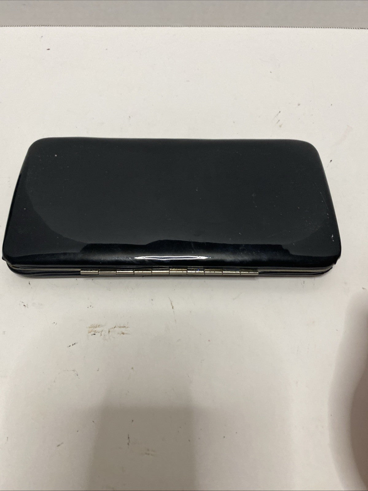 OHIO STATE Ladies Black Flat Snap Wallet 7.5'' W x 4.5" L  x 5/8" D