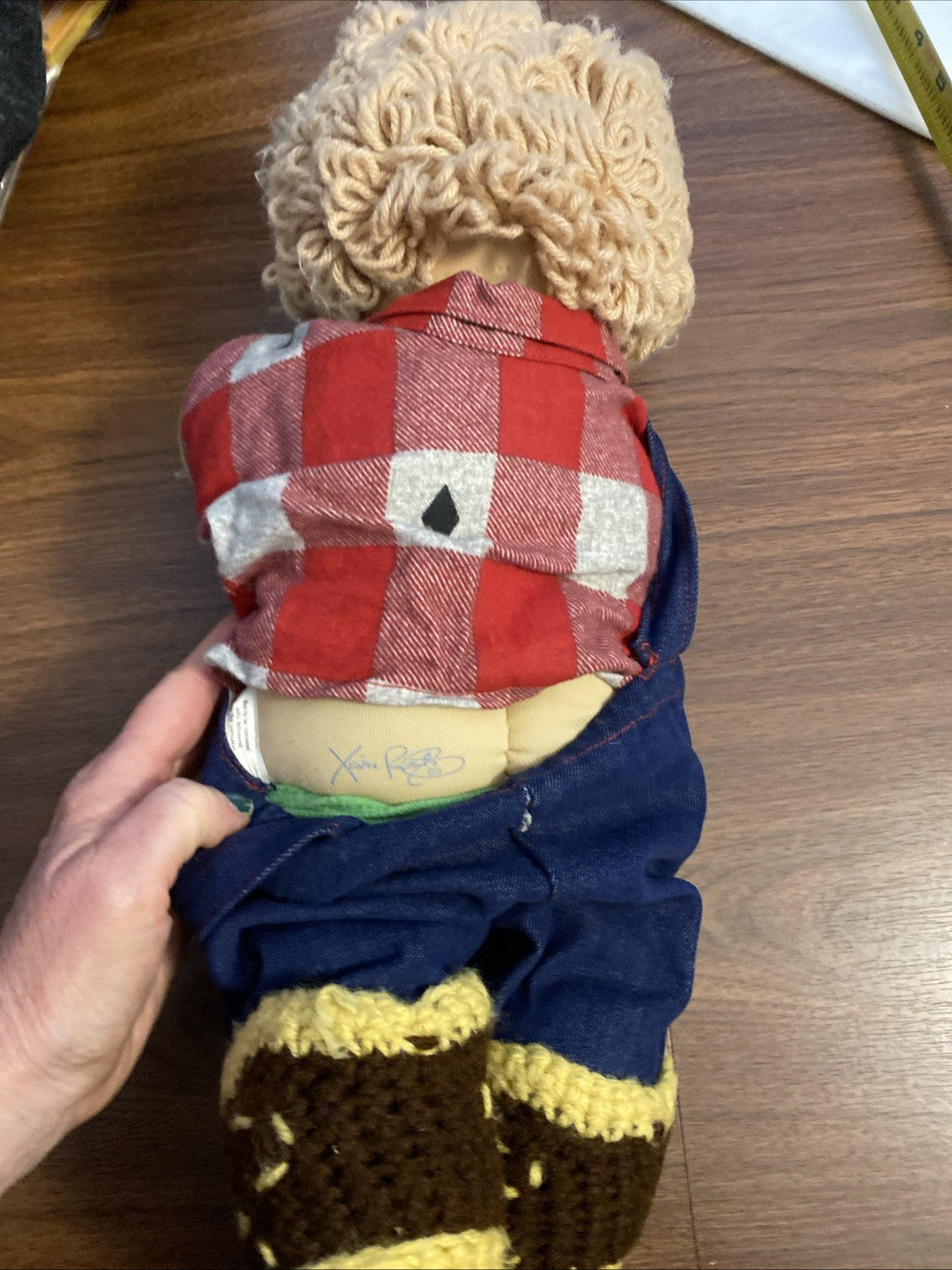 Cabbage Patch Doll  Boy Vintage 1985   Loop Hair & Blue Eyes with clothing