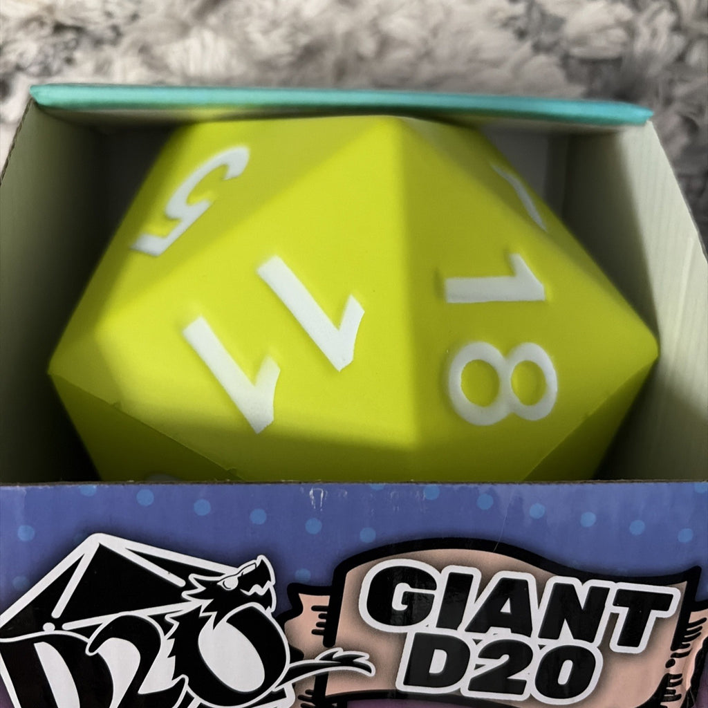 Kess Giant D20 Dice 5.5" Foam Green Foam Critical Hit Dungeons Dragons RPG New