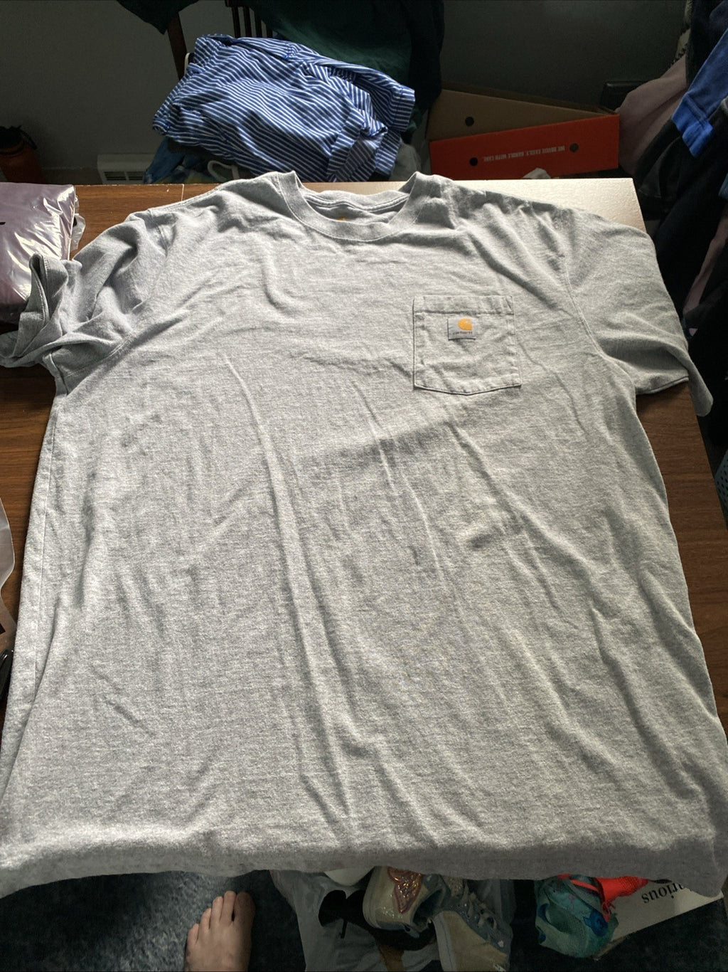 Carhartt Shirt Mens Size XLT Gray T-Shirt Short Sleeve Original Fit Tee  Crew