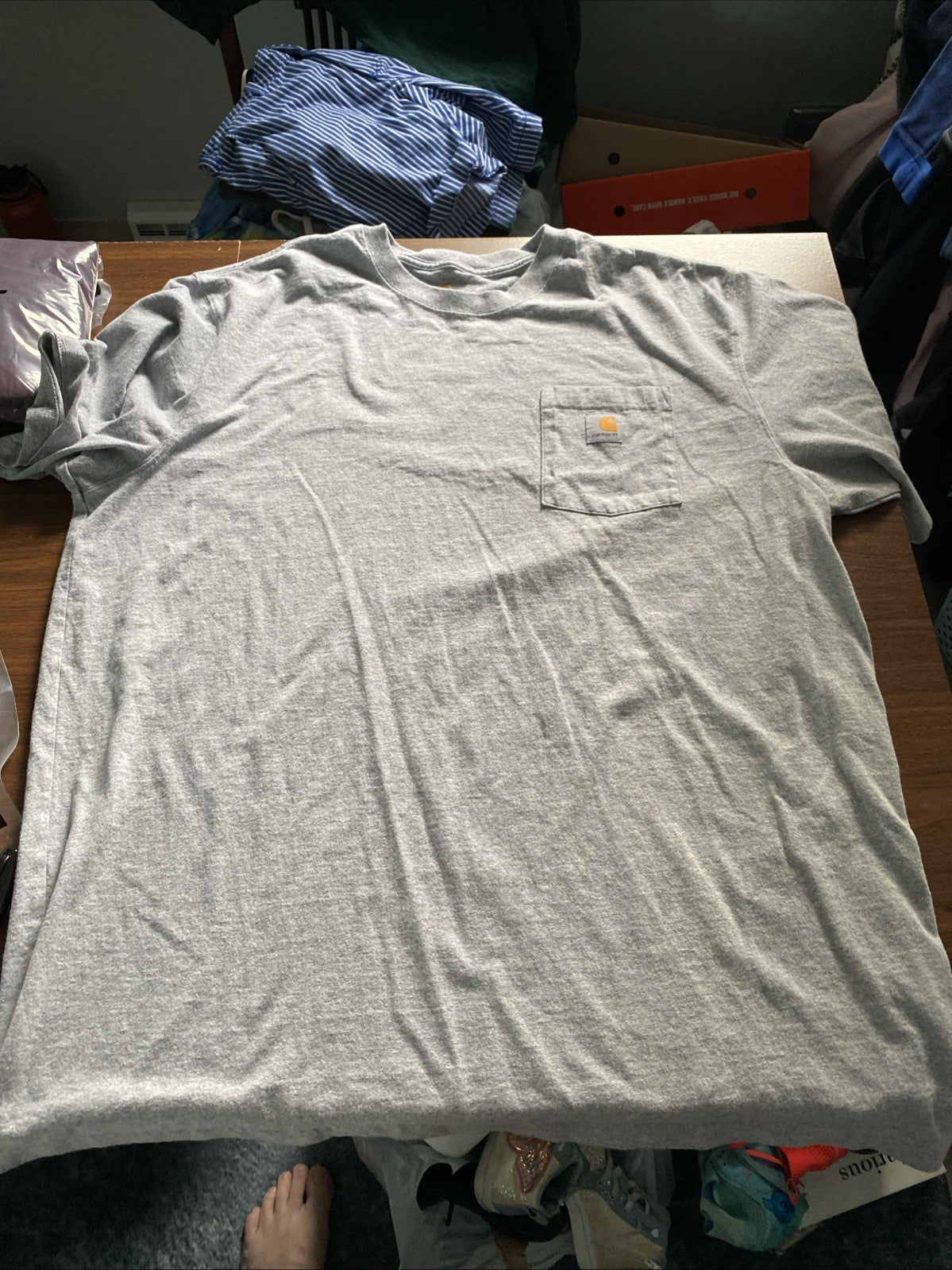 Carhartt Shirt Mens Size XLT Gray T-Shirt Short Sleeve Original Fit Tee  Crew