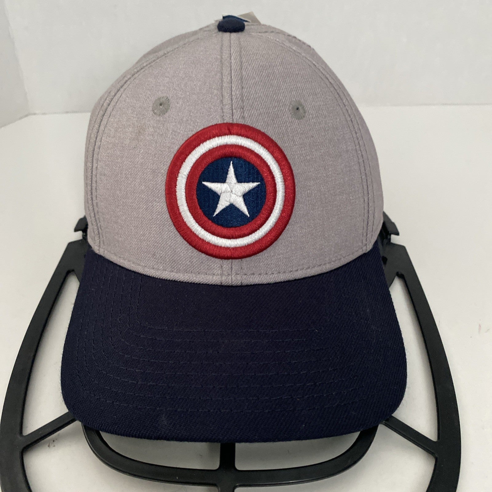 MARVEL Captain American Snapback Hat Men's Wool Blend Adjustable Cap Grey