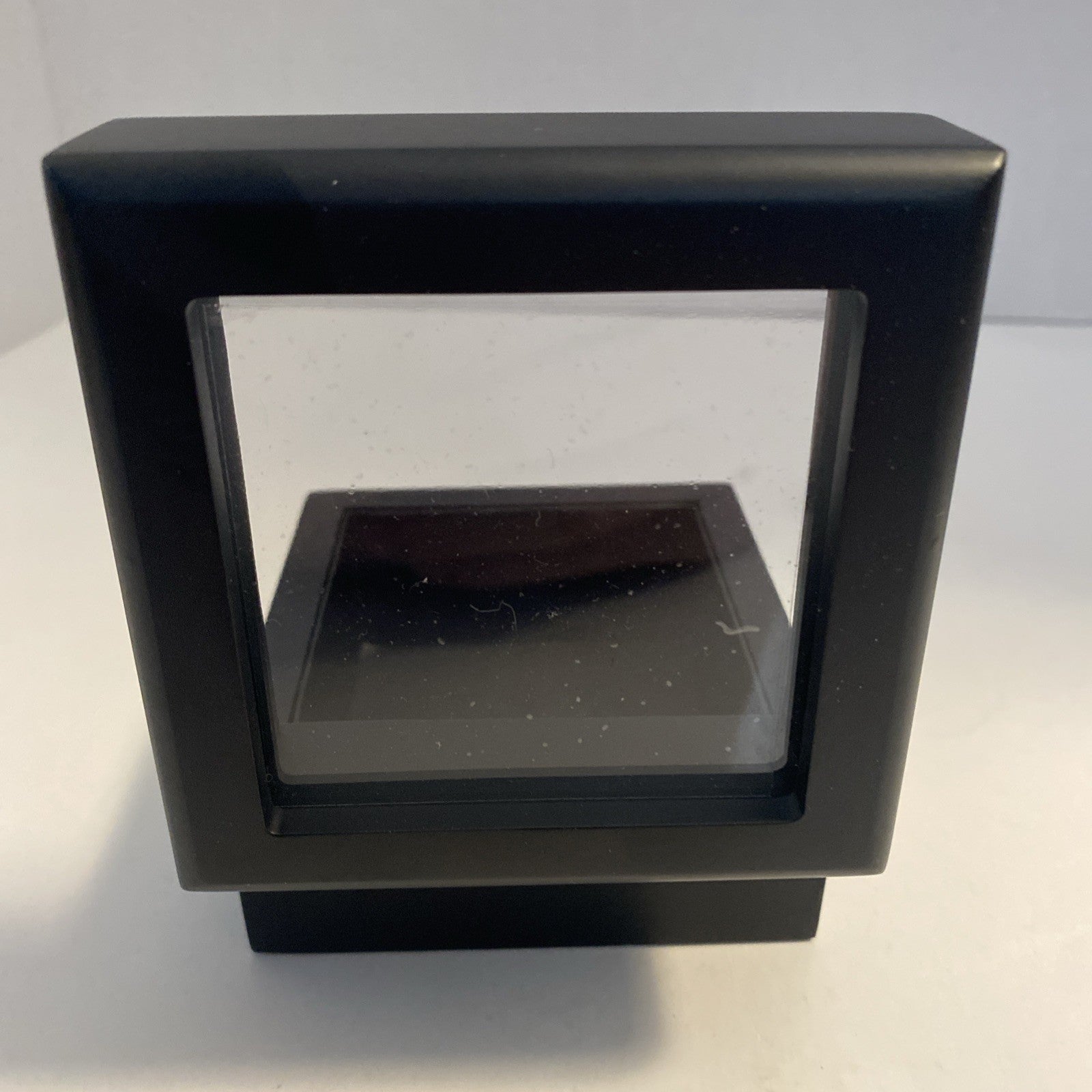 Classic Square Watch or Jewelry Box 3.75" X 3.75" X 3" Glitter Clear Top