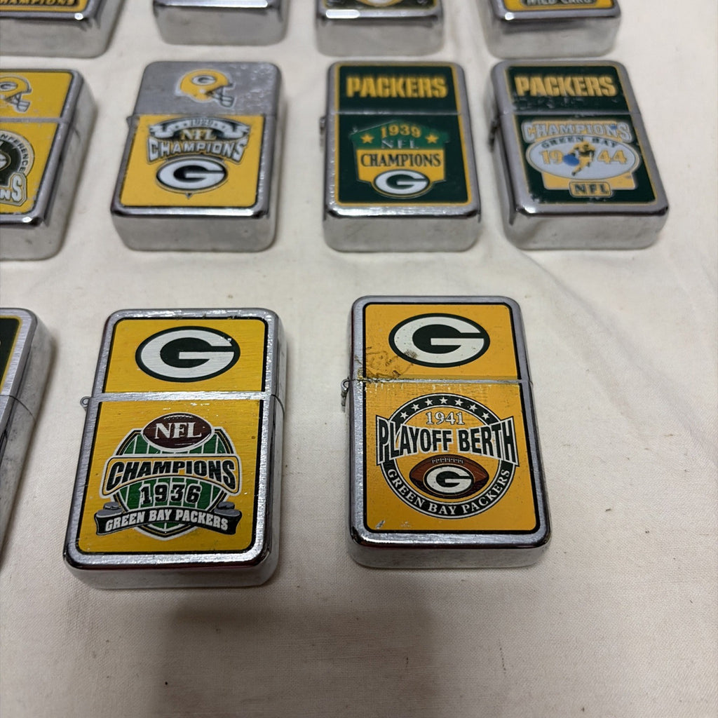Lot 19 Danbury Mint Green Bay Packers Lighters NFL See Pic For Details