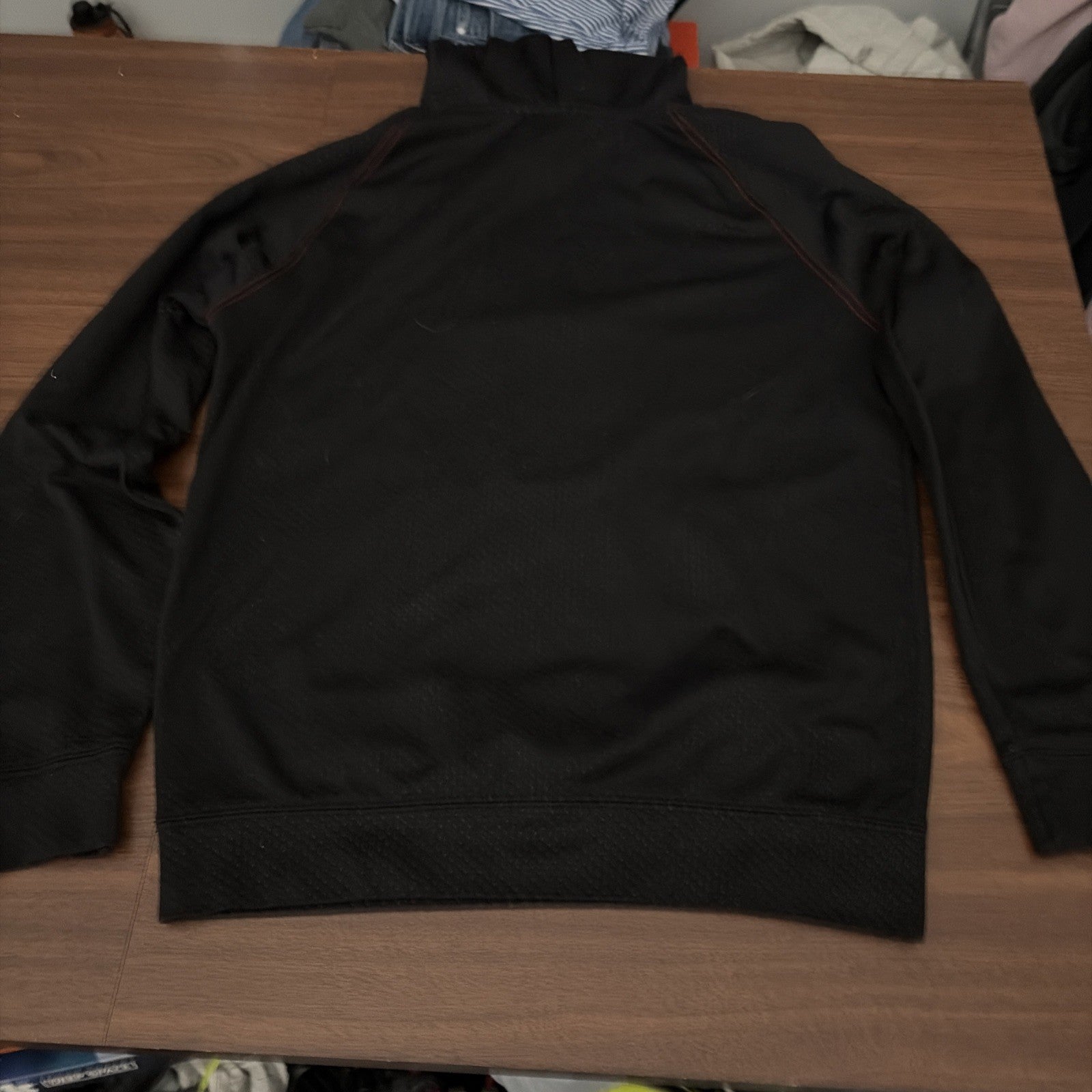 Marvel Deadpool Face Black & Red Long Sleeve Hoodie Men's Size S Sweatshirt