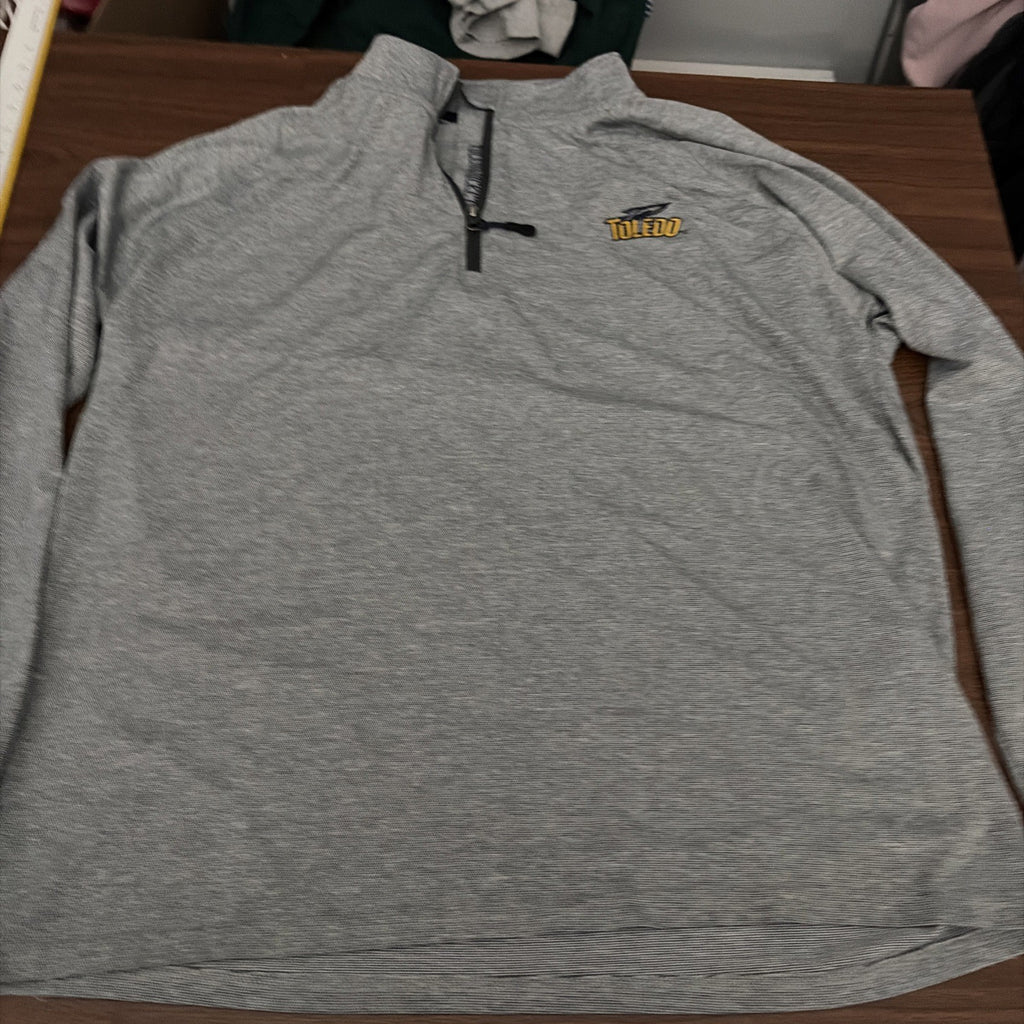 Champion Men’s XL University Of Toledo Rocket Quarter Zip Long Sleeve Pullover G