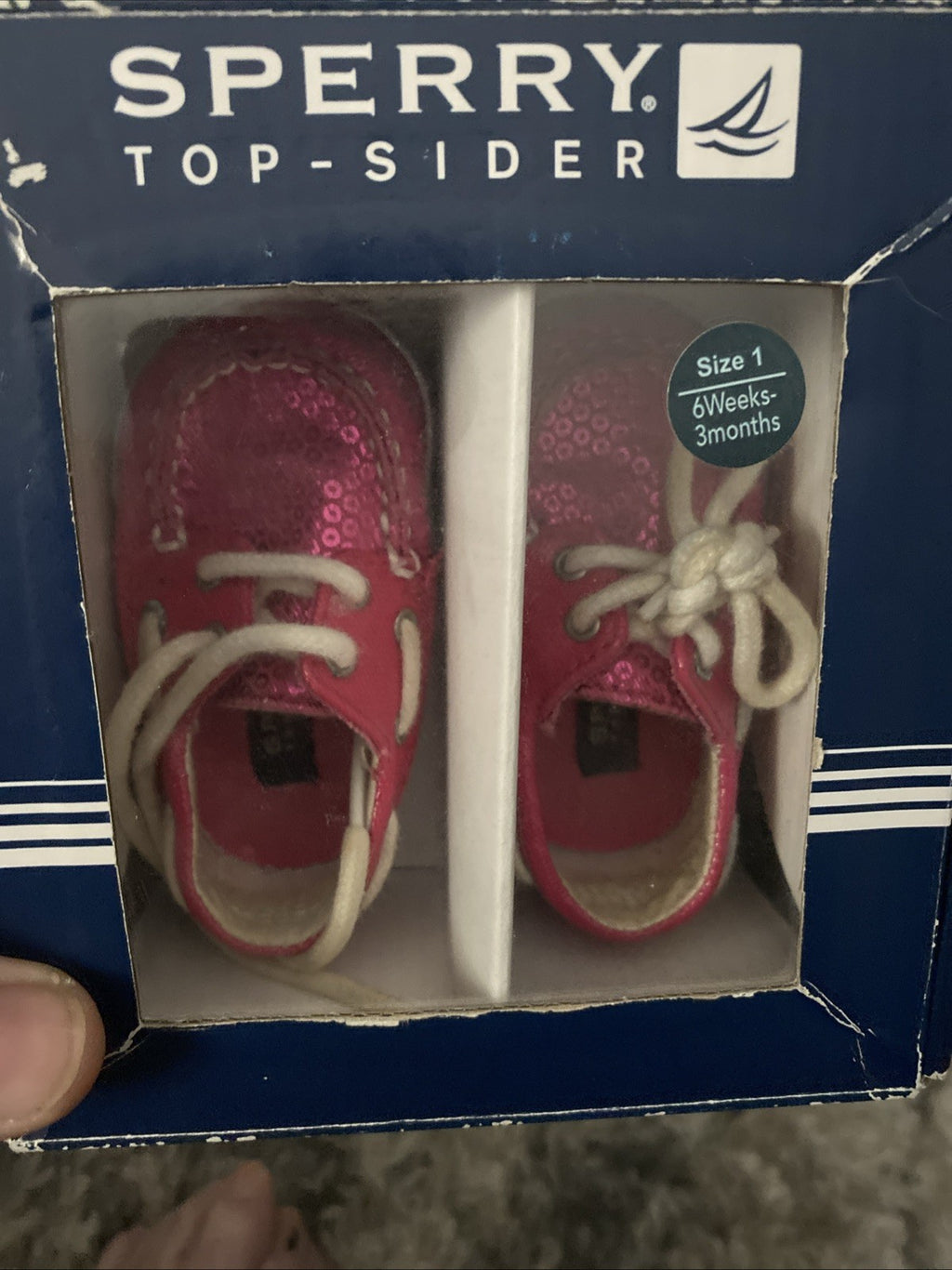 Sperry Top-Siders Intrepid Crib Linen/Parade Pink Free Shipping