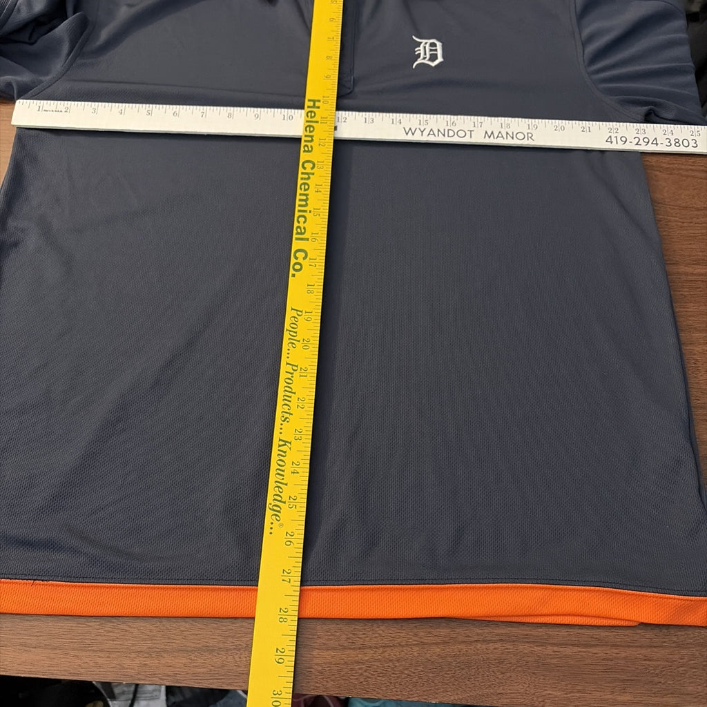 Genuine Merchandise Mlb Men’s Large Detroit Tiger Polo Short Sleeve Blue