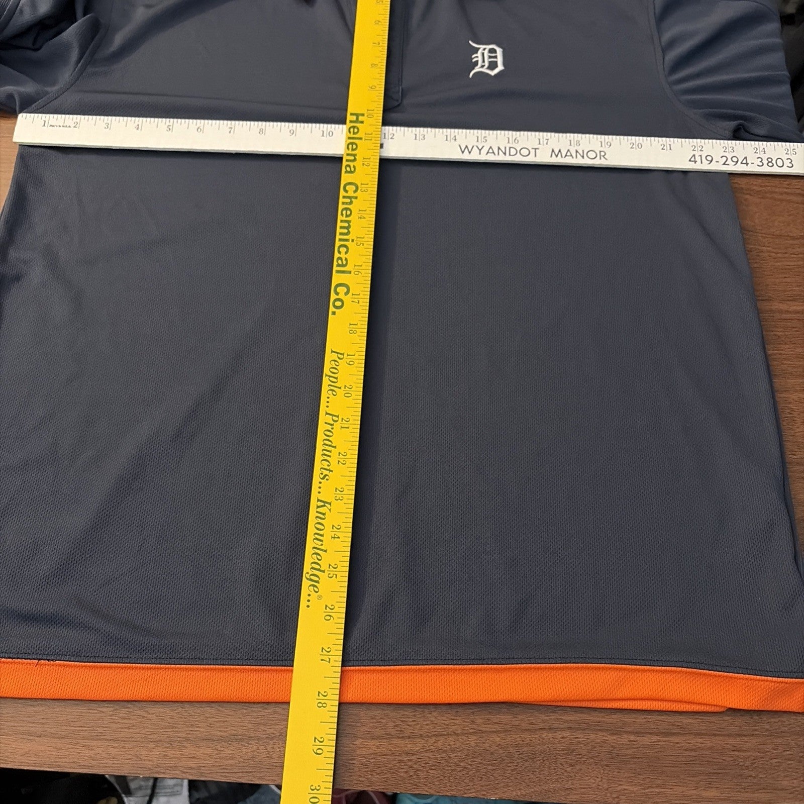 Genuine Merchandise Mlb Men’s Large Detroit Tiger Polo Short Sleeve Blue