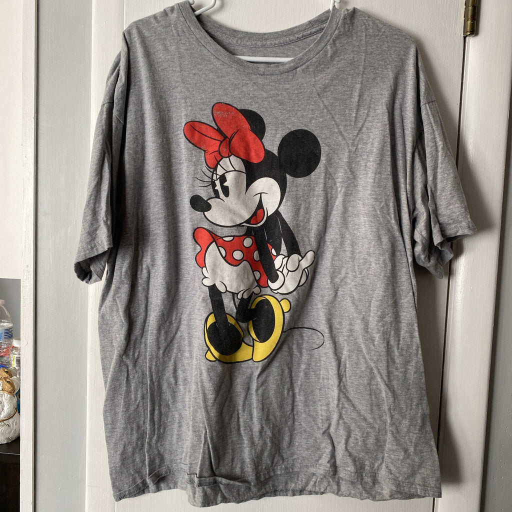 Minnie mouse gray short sleeve shirt extr￼ large Disney