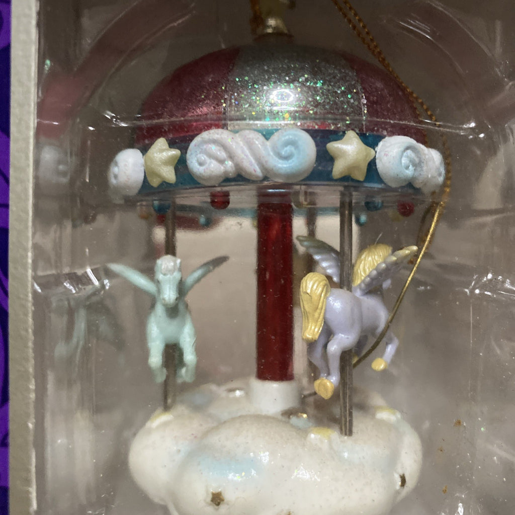 Vintage 1996 Matrix Industries Limited Round Carousel Horses Christmas