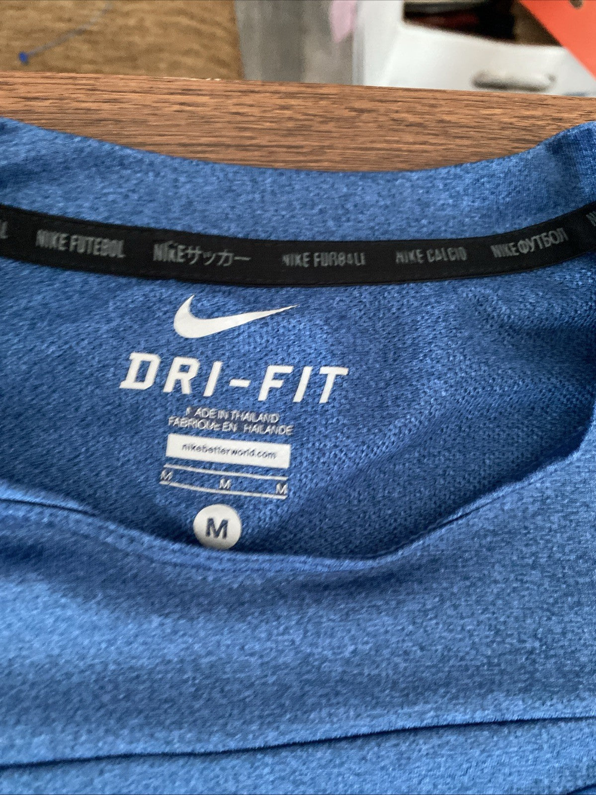 Nike Netherlands KNVB Holland Away Soccer Jersey 2014 Blue Orange Mens Medium