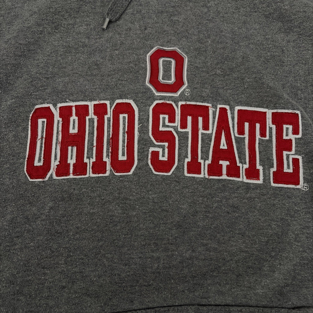Ohio State University Buckeyes Pullover Hoodie Grey Size XL